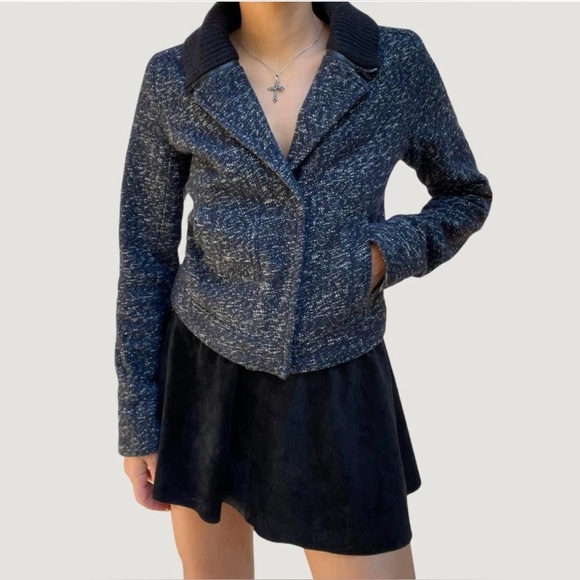 GAP Jackets & Blazers - GAP Women's Dark Blue Textured Jacket